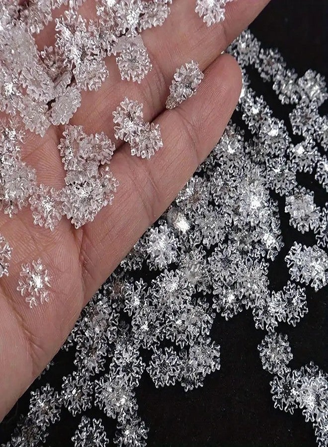UCCASA 100Pcs Christmas Nail Charms 3D Resin Nail Art Supplies for Acrylic Nails Cute White Snowflake Nail Gems and Charms Kawaii Nail Charms Cute Nail Jewelry for Women DIY Nail Art Decoration Accessories - Image 1